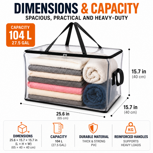 Extra-Large Storage Box for Home Organization